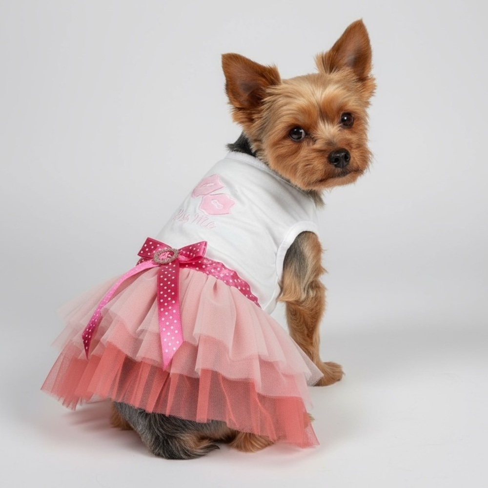 'Kiss Me' Tulle Skirt Dog Dress